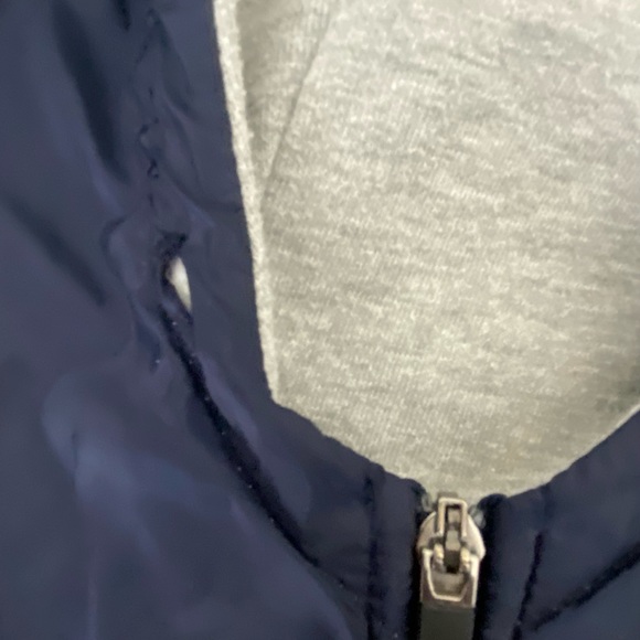 NFL Men’s New England Patriots Pullover Windbreaker Jacket M Gray Blue Full Zip - Picture 9 of 14